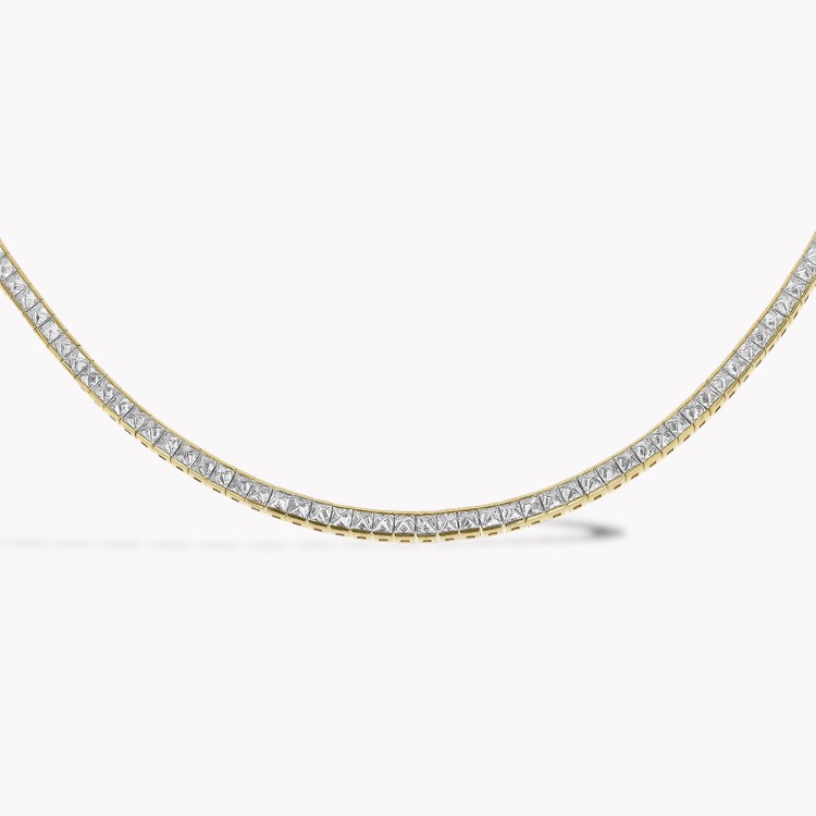 RockChic 9.02ct Inverted Princess Cut Diamond Necklace Princess Cut, Channel Set_2