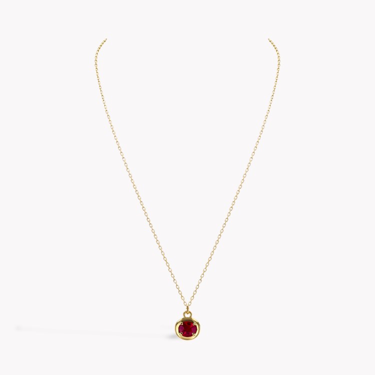 Skimming Stone 1.22ct Ruby Pendant Oval Cut, Claw Set_2