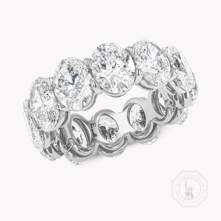 Oval Cut 12.06ct Diamond Full Eternity Ring Oval Cut, Claw Set_1