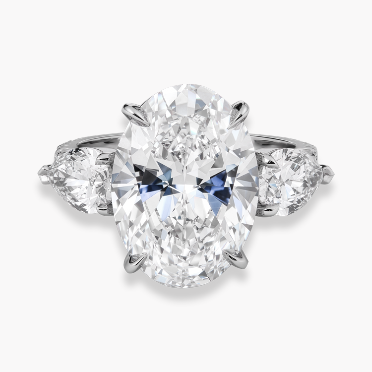 Masterpiece Oval Cut 7.02ct Diamond Ring Oval Cut & Pear Shape, Claw Set_2