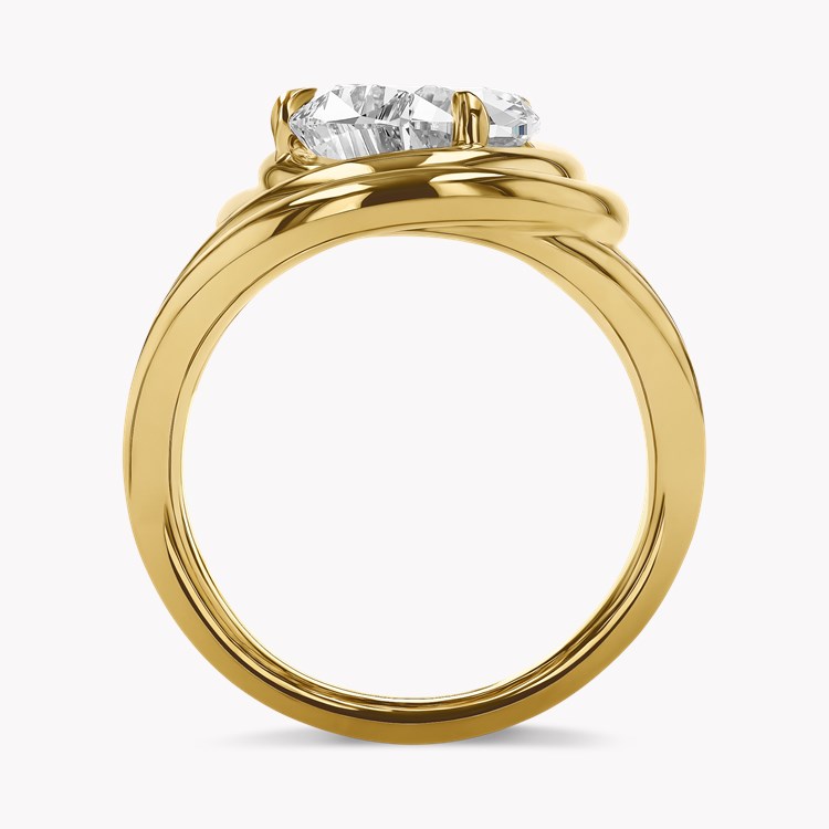 Masterpiece Weave Setting 4.07ct Pearshape Diamond Solitaire Ring Pearshape, Claw Set_3