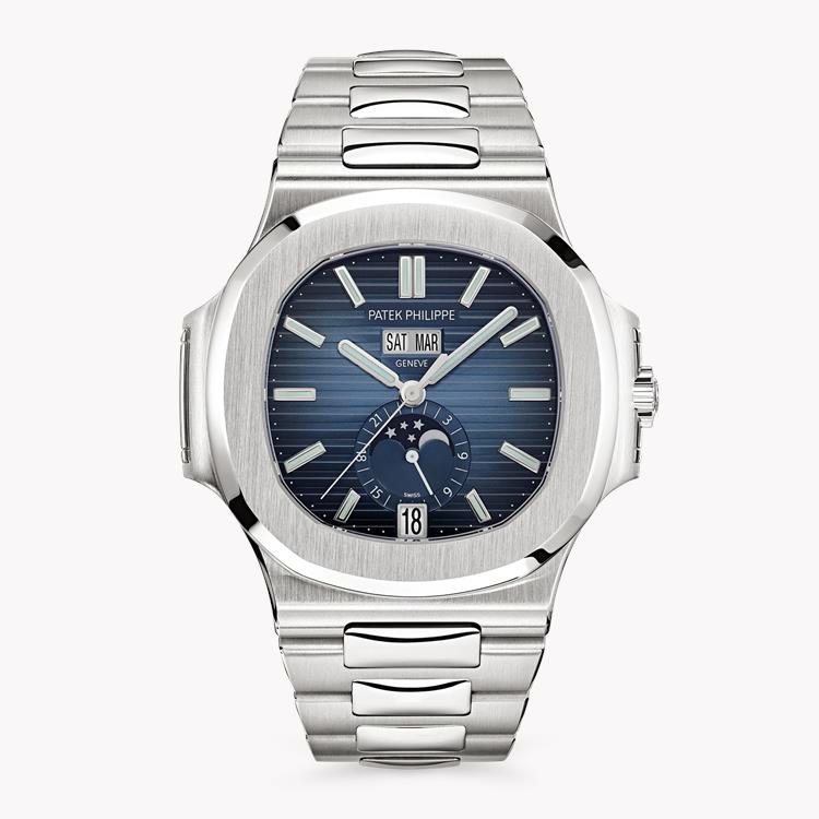 Patek Philippe Nautilus 40.5mm, Blue Dial, Baton Numerals_1