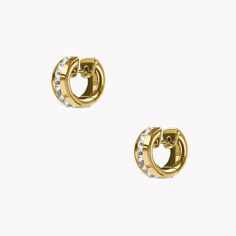 RockChic 1.44ct Diamond Small Hoop Earrings Princess Cut, Channel Set_3