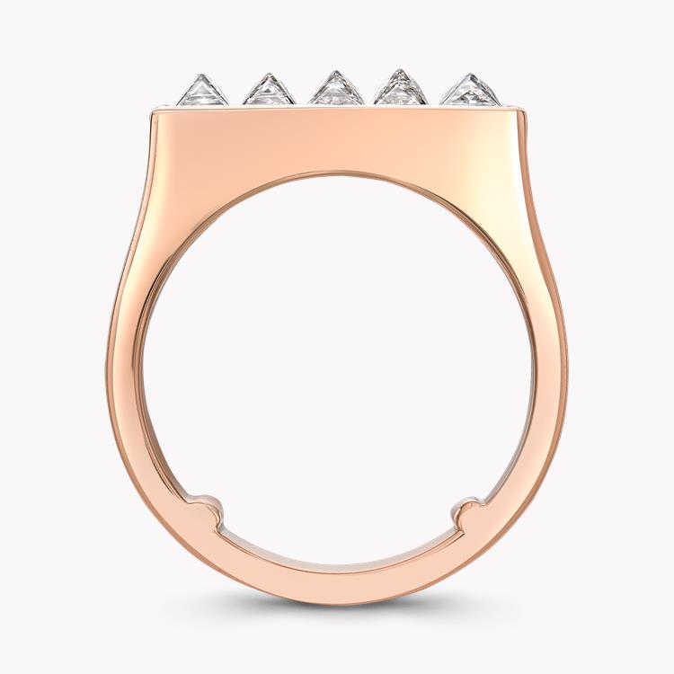 RockChic Flat-Topped Diamond Ring 0.82CT in Rose Gold Princess Cut, Channel Set_3