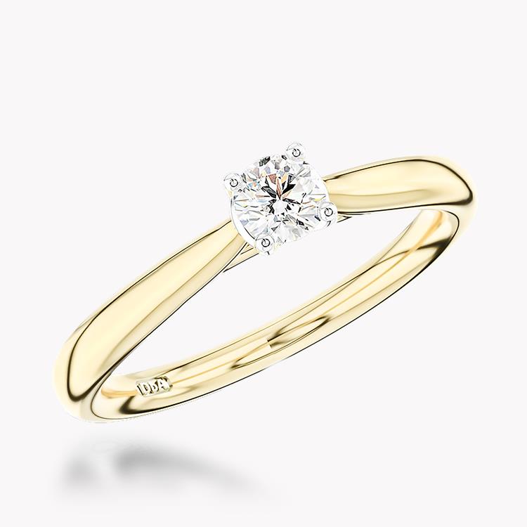 0.24CT Diamond Solitaire Ring Yellow Gold and Platinum Gaia Setting Brilliant Cut, Solitaire, Four Claw Set_1