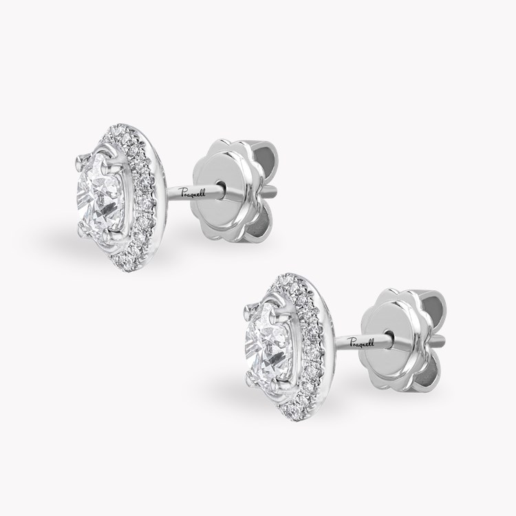 Celestial 1.40ct Diamond Cluster Earrings Brilliant cut, Claw set_2