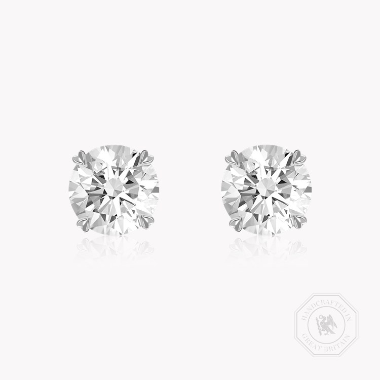 Windsor 3.00ct Diamond Stud Earrings Brilliant cut, Claw set_1