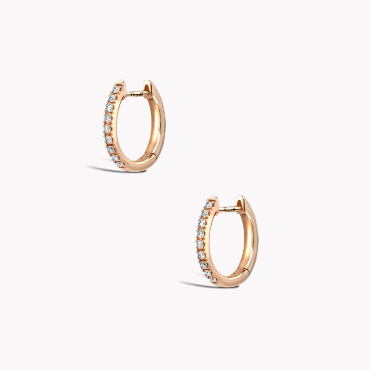 Brilliant Cut Diamond Hoop Earrings Brilliant Cut, Grain Set_3