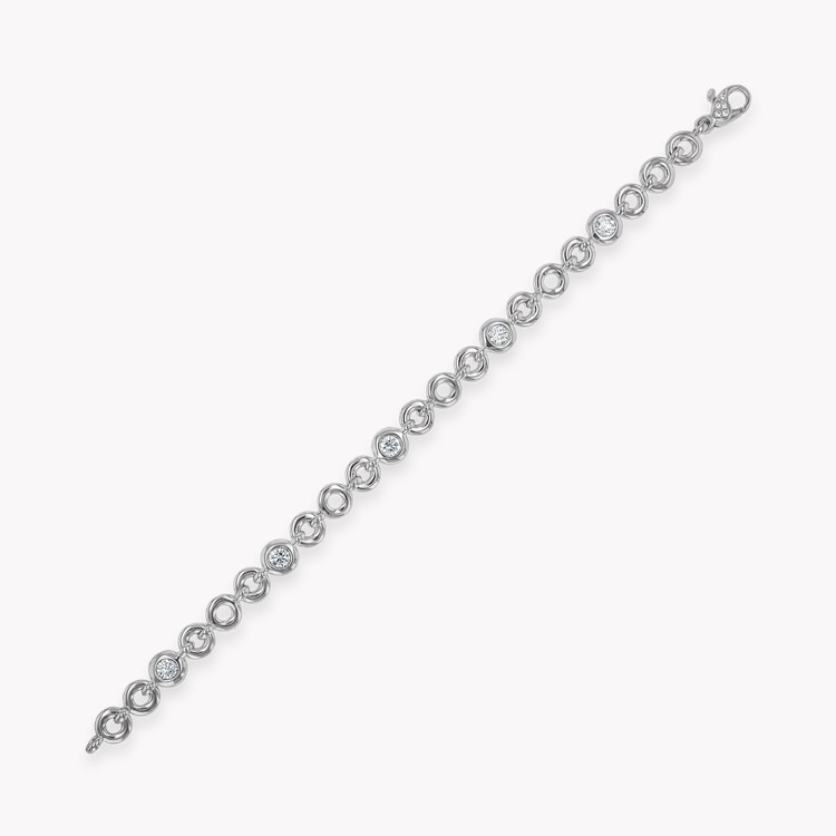 RockChain Five Stone Diamond Bracelet Brilliant Cut. Rubover Set_2