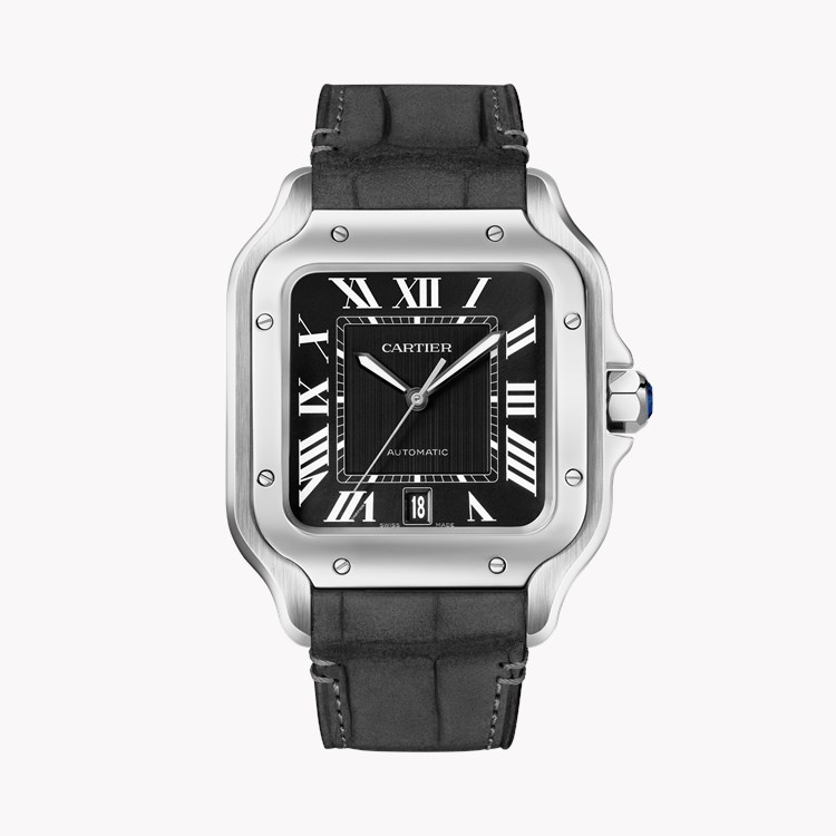 Cartier Santos de Cartier Large, Black Dial, Roman Numerals_2