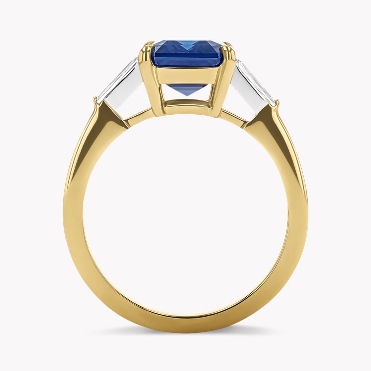 Regency Octagonal Cut 4.21ct Madagascan Sapphire and Diamond Ring Octagonal Cut, Claw Set_3