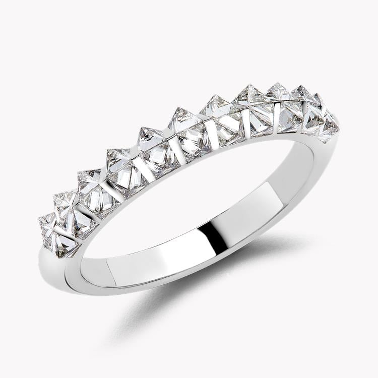 RockChic Two-Row Diamond Ring 1.08CT in Platinum Princess Cut, Channel Set_1