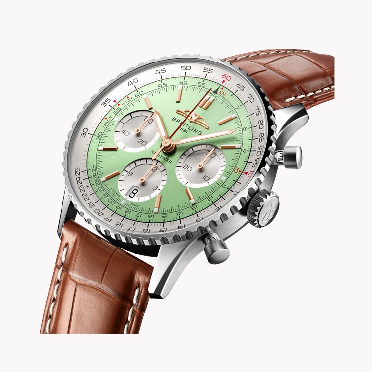 Breitling Navitimer B01 Chronograph 41 41mm, Mint Green Dial, Baton Numerals_3
