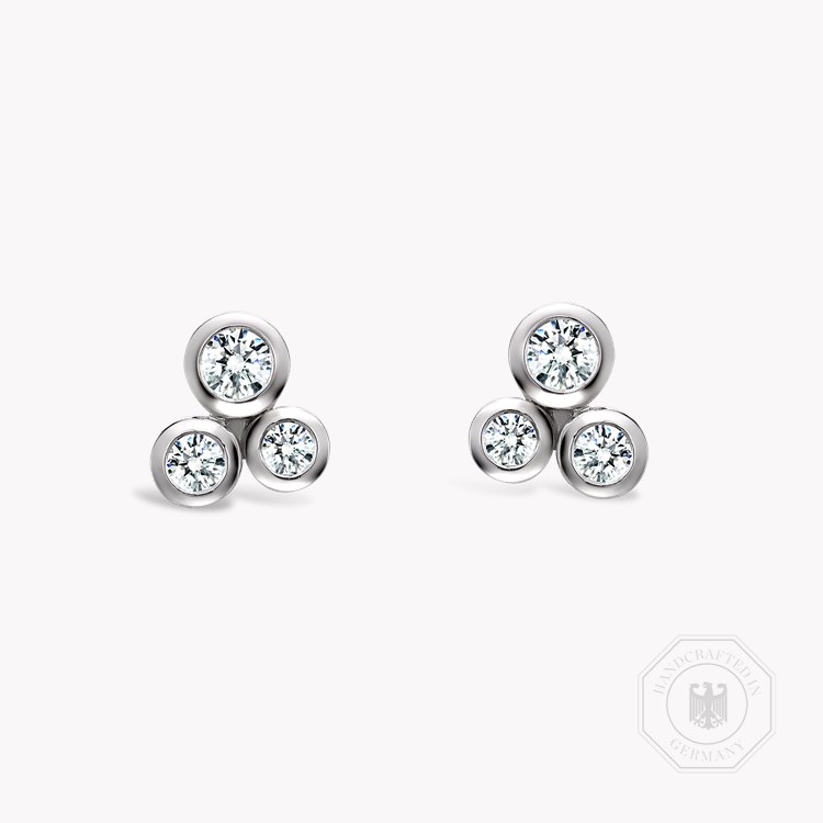 Bubbles Diamond Stud Earrings Brilliant Cut, Rubover Set_1