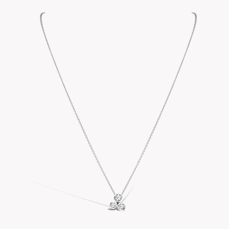 Bubbles Diamond Pendant Necklace Brilliant Cut, Rubover Set_2