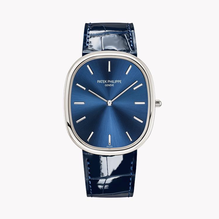 Patek Philippe Golden Ellipse 34.5mm, Blue Dial, Baton Numerals_1
