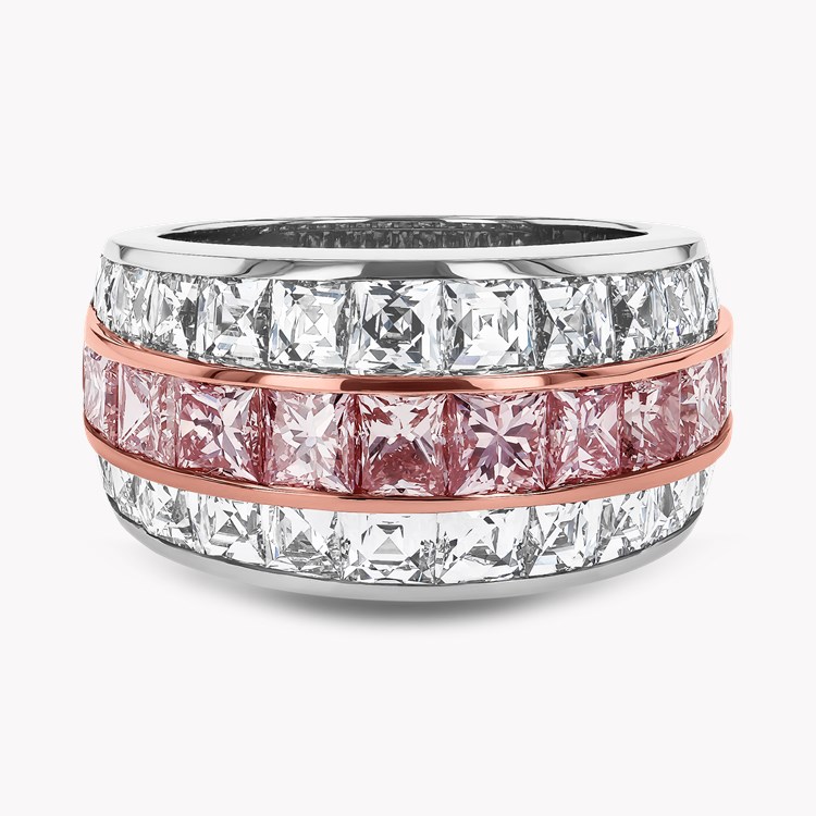 Manhattan 2.46ct Pink Diamond and Diamond Ring Princess Cut, Channel Set_2