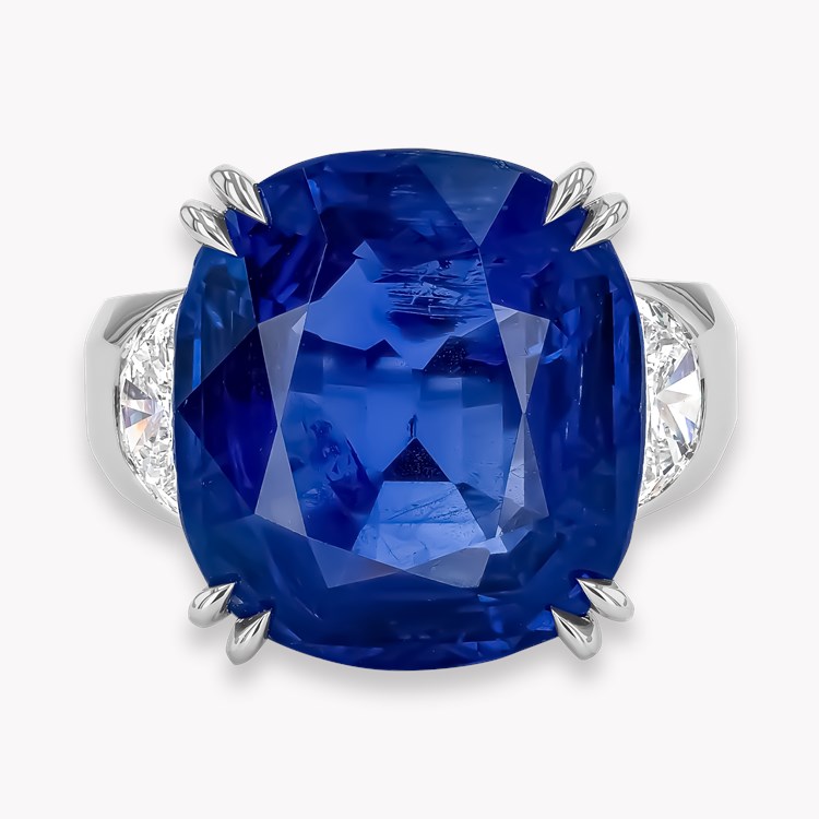 Masterpiece 16.04ct Burma Sapphire and Diamond Ring Antique Cushion Cut, Claw Set_2