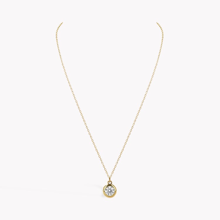Skimming Stone 0.86ct Botswana Diamond Pendant Brilliant cut, Claw set_3
