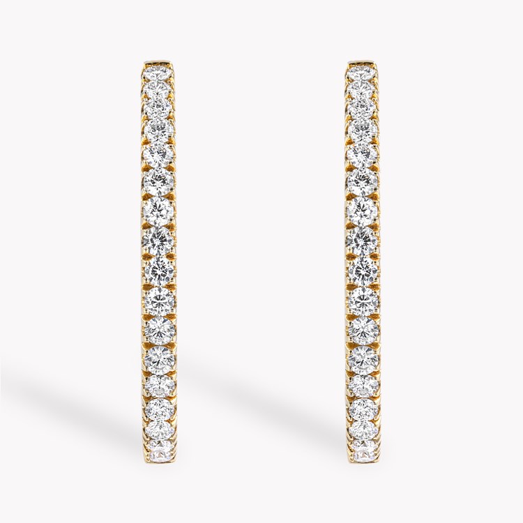 Diamond Half Hoop Earrings Brilliant cut, Claw set_2