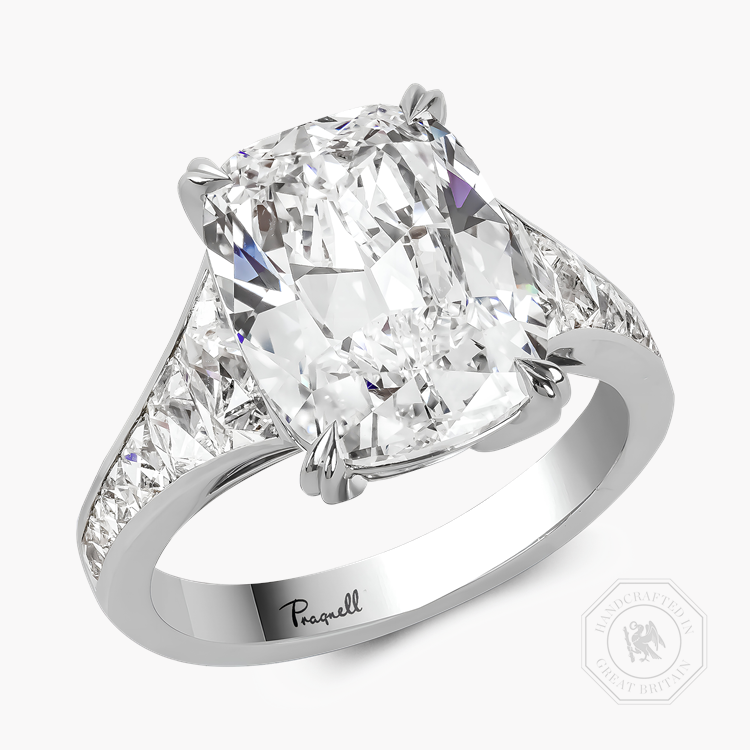 Masterpiece Pragnell Setting 5.02ct Diamond Ring Antique Cushion Cut, Claw Set_1