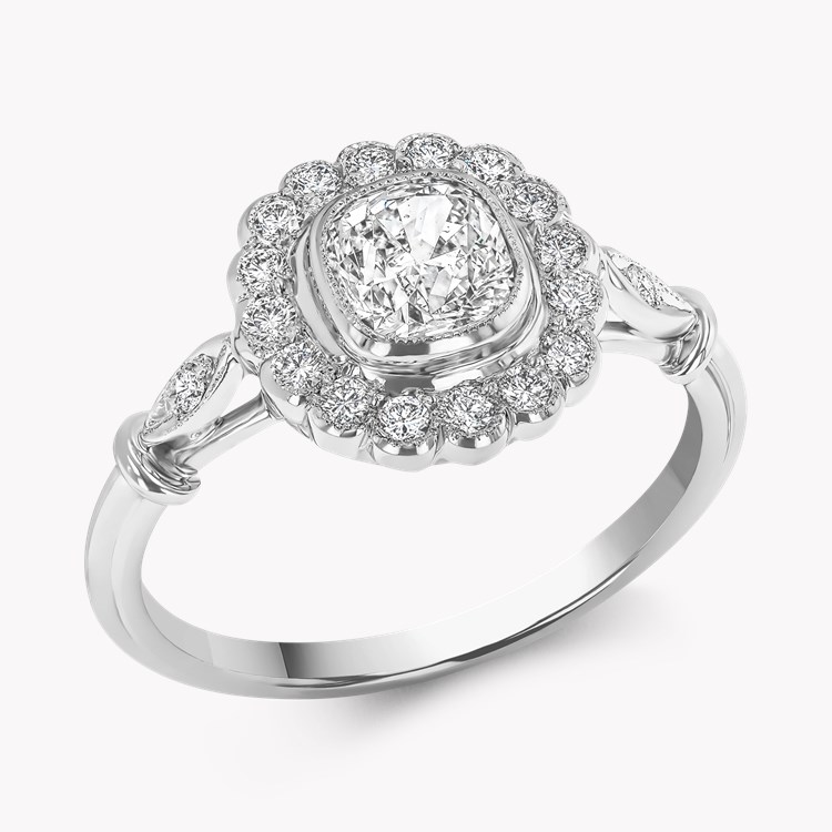 Old Cut Diamond Cluster Ring Old Cut, Rubover Set_1