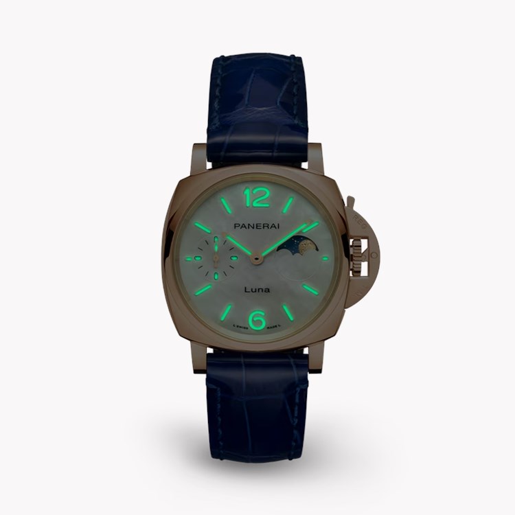 Panerai Luminor Due Luna Goldtech 38mm, Mother of Pearl Dial, Arabic/Baton Numerals_2