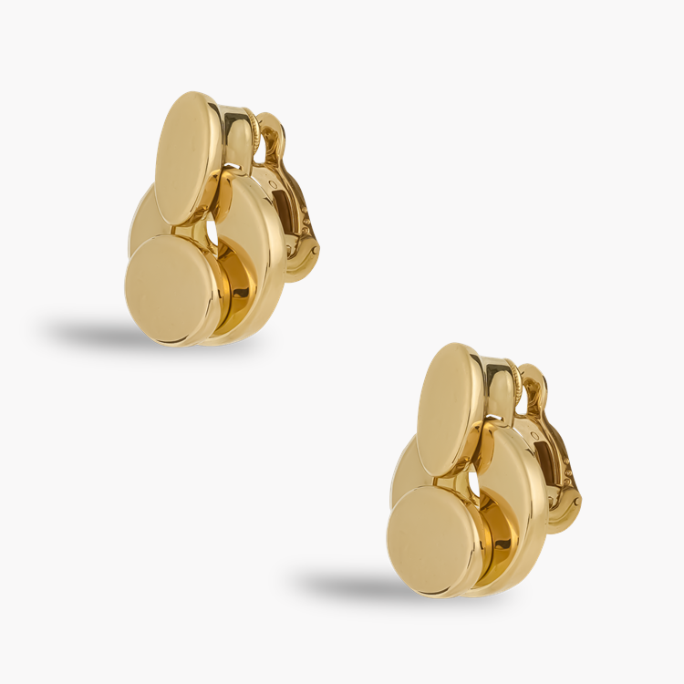 Marina B Gold Oval Motifs Earrings _2