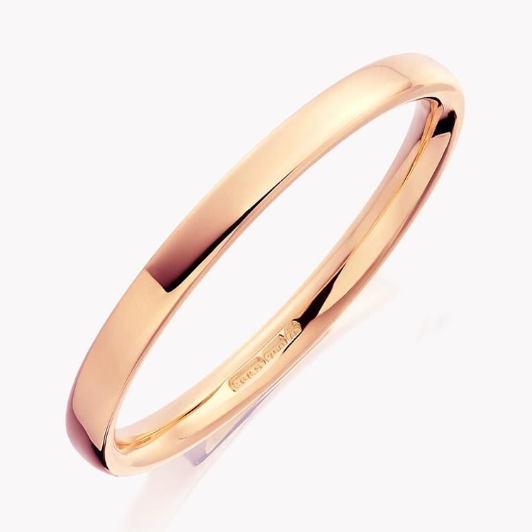 2mm Flat Court Wedding Ring in 18CT Rose Gold with softened edges _1