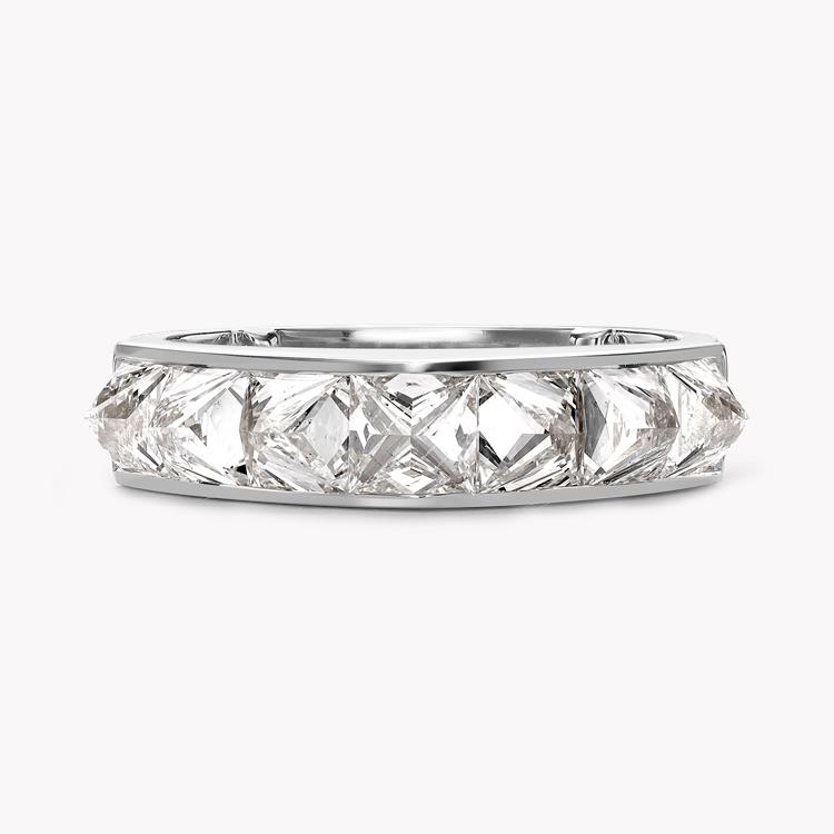 RockChic Peaked 2.77ct Diamond Bold Half Eternity Ring Inverted Princess Cut, Channel Set_2