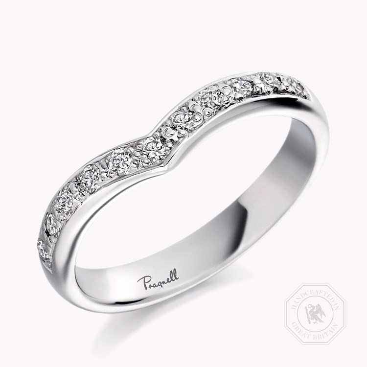 Round Brilliant Cut Diamond V-Shape Ring