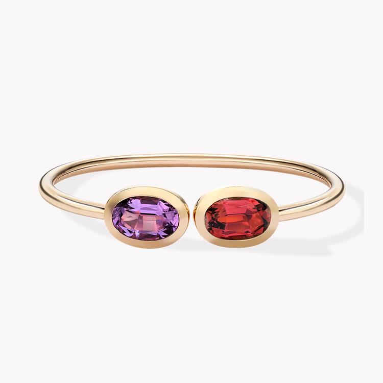 Amethyst and Tourmaline Bangle 6.19CT in 18CT Rose Gold Oval  Cut, Rubover Set_1
