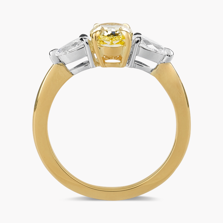 Oval Cut 1.42ct South African Fancy Yellow Diamond Ring Oval Cut & Pear Shape, Claw Set_3