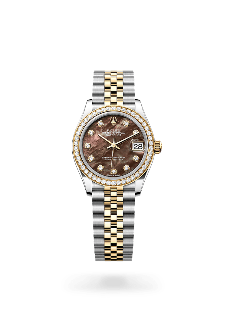 Datejust 31, Oyster, 31 mm, Oystersteel, yellow gold and diamonds