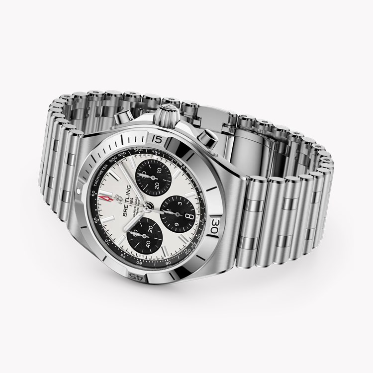 Breitling Chronomat B01 Chronograph 42 42mm, White Dial, Baton Numerals_3