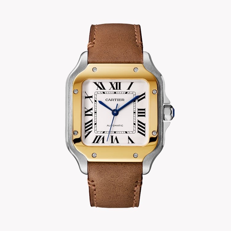 Cartier Santos de Cartier Medium, Silver Dial, Roman Numerals_5