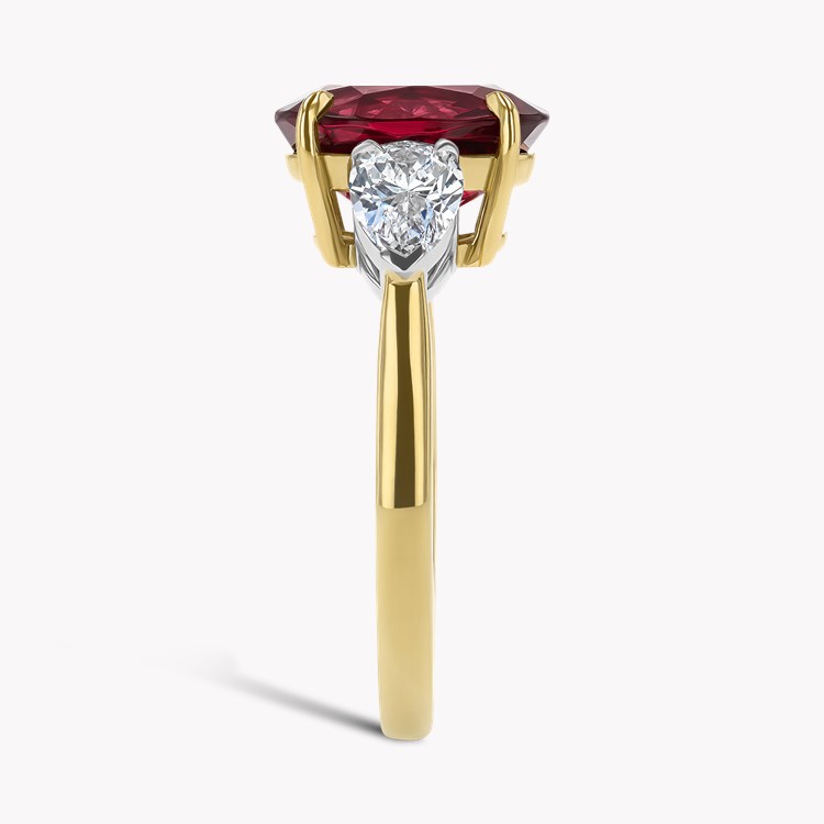 Oval Cut 3.23ct Rubellite and Diamond Ring Oval Cut, Claw Set_4