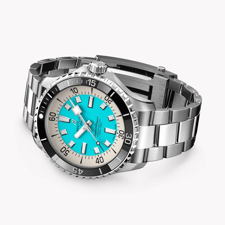 Breitling Superocean Automatic 44 44mm, Turquoise Dial, Baton Numerals_4