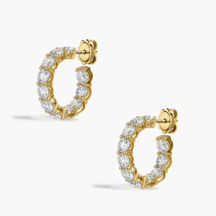 Brilliant Cut 5.50ct Diamond Hoop Earrings Brilliant cut, Claw set_3