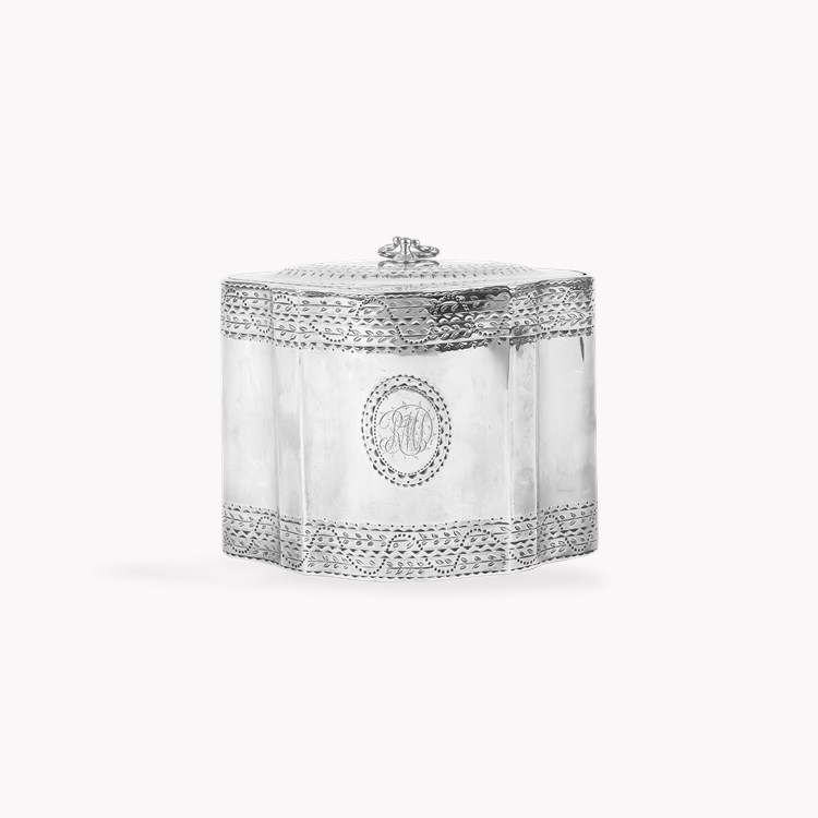 Silver George III Tea Caddy Hallmarked London_1