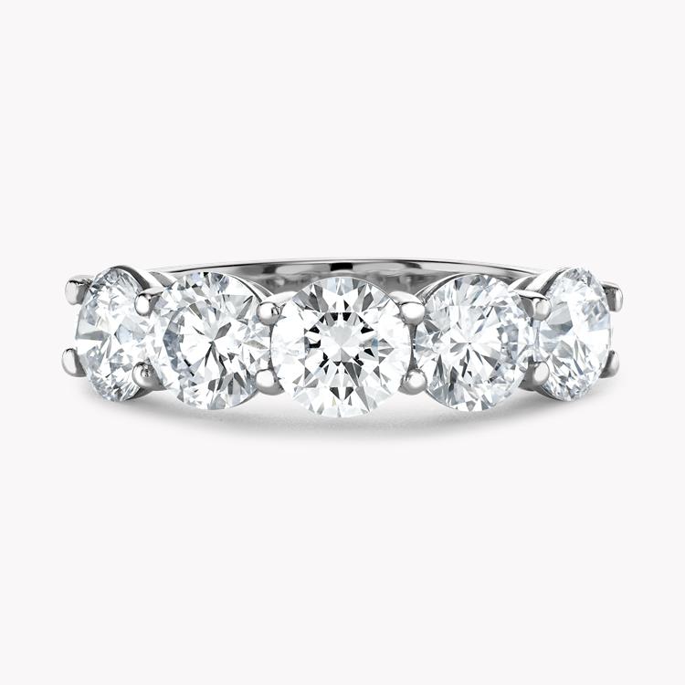Round Brilliant Cut Diamond Five-Stone Ring Brilliant Cut, Five-Stone, Claw Set_2