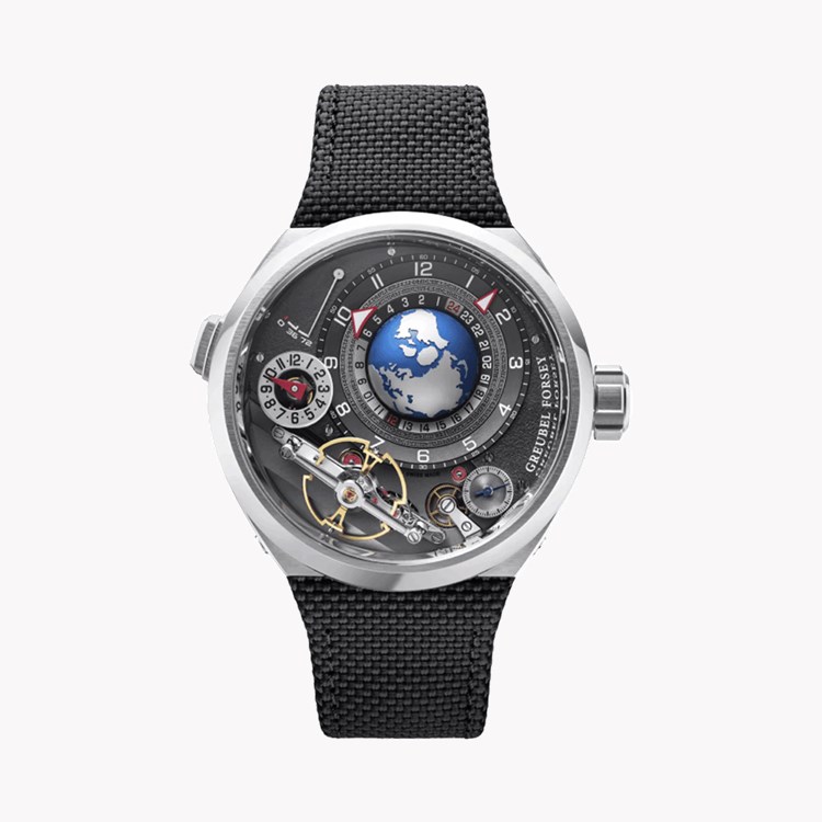 Gruebel ForseyGMT Balancier Convexe 42.9mm, Grey Dial, Arabic Numerals_1
