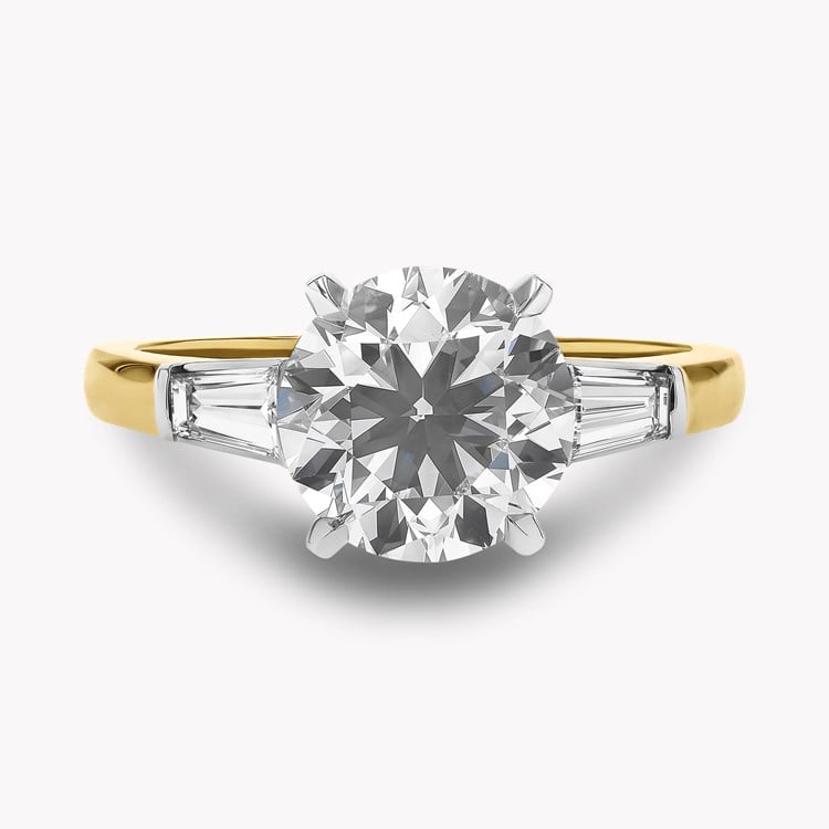 Regency 2.50ct Brilliant Cut Diamond Ring Brilliant & Tapered Baguette Cut, Claw Set_2