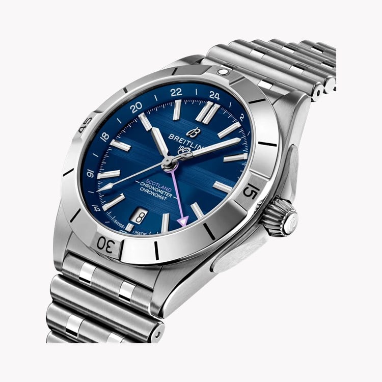 Breitling Chronomat Automatic GMT 40 Six Nations Scotland 40mm, Blue Dial, Baton Numerals_2