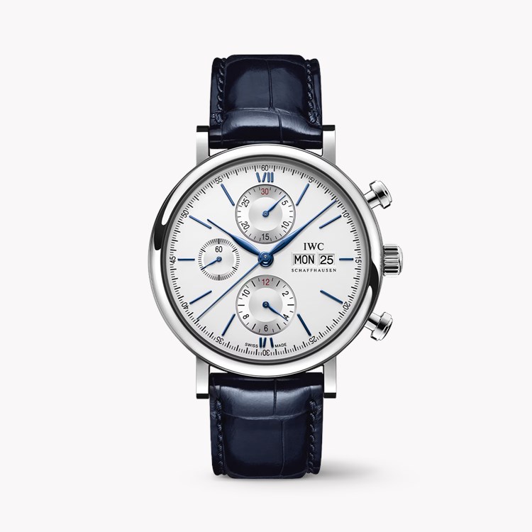IWC Portofino Chonograph 42mm, Silver Dial, Baton Numerals_1