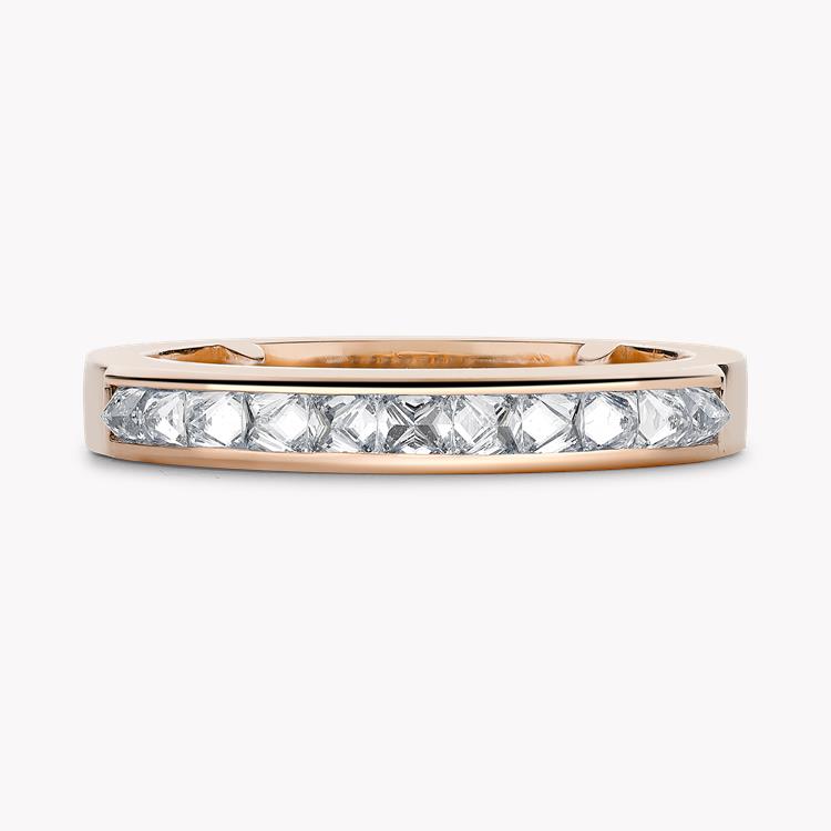 RockChic 0.56ct Diamond Domed Half Eternity Ring Inverted Princess Cut, Channel Set_2