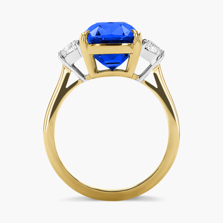 Masterpiece Madagascan 8.74 Sapphire and Diamond Ring Cushion modern cut, Claw set_3