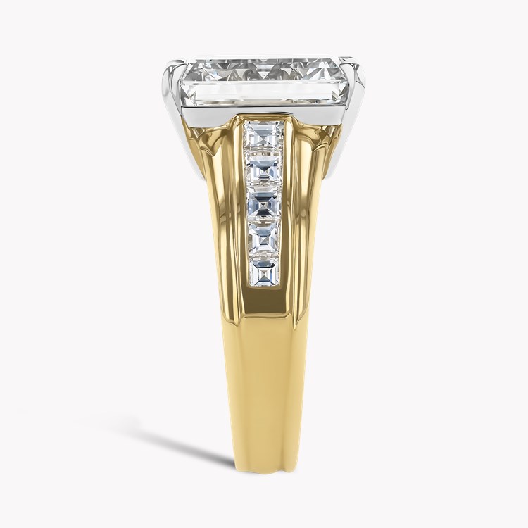 Masterpiece Manhattan Emerald Cut 7.04ct Diamond Ring Carré & Emerald Cut, Channel & Claw Set_4