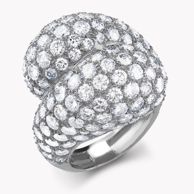 Diamond Bypass Ring Brilliant Cut, Pave Set_1