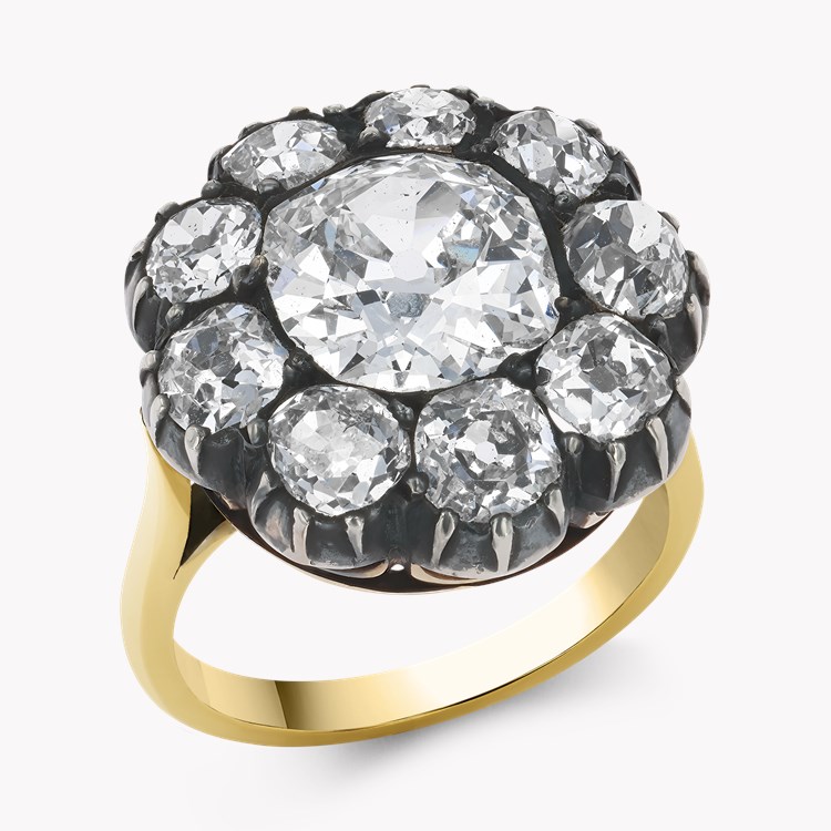 Victorian Antique Cushion Cut 3.14ct Diamond Ring Antique Cushion Cut, Cut down Claw Set_1